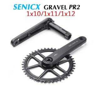 SENICX PR2 자갈 자전거 크랭크셋 40T/42T/44T 체인링 165mm 170mm 10/11S 속도 DUB
