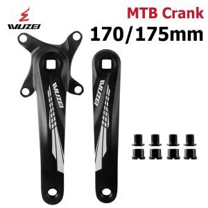 WUZEI MTB 사각 구멍 크랭크 암 170 175mm 산악 자전거 스프로킷 104BCD 알루미늄 합금 셋 Pedivela Integr