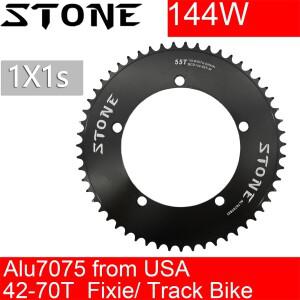 스톤 144 BCD Fixie 고정 기어 트랙 자전거 용 라운드 체인 링 42t ~ 70t 48 50 52 54 55 56 57 58 59 60 6