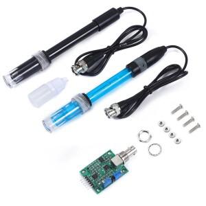 액체 PH 값 감지 레귤레이터 센서 모듈 모니터링 제어 미터 테스터 + Arduino호환 0-14 용 BNC 전극 프로브