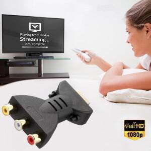 HD TV 박스 1080P AV-HDMI 호환 복합 어댑터 컨버터 HDMI Male - 3 RCA 레드 화이트 옐로우 비디오 오디오
