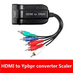 전원 공급 장치 포함 HDTV 비디오 오디오 컨버터 어댑터  1080p HDMI-5 RCA Ypbpr 컴포넌트 스케일러  DC