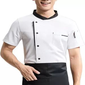 유니 셰프 재킷 남성 코트 레스토랑 주방 유니폼