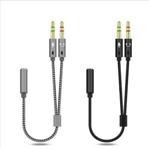 컴퓨터용 Y 스플리터 헤드폰 3.5mm 1암 2수 마이크 오디오 케이블 헤드셋-PC 어댑터 AUX