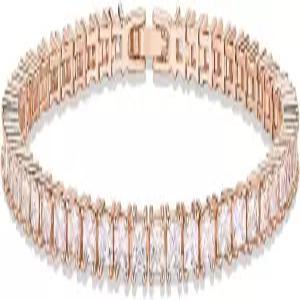 파보이 14K 골드 도금 큐빅 지르코니아 클래식 테니스 팔찌 여성용 4mm CZ 사이즈 6.5-7.5인치
