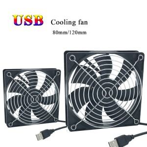 120x120x25mm 80x80x25mm 수신기 DVR xbox호환 TV 박스 라우터용 12V USB 전원 냉각 케이스 팬