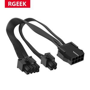 RGeek EPS CPU 8핀 ATX + 4핀 수 전원 공급 장치 코드 8핀-8+4핀 변환기 연장 케이블 20cm
