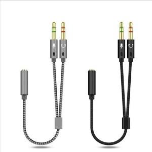컴퓨터 용 Y 분배기 헤드폰 3.5mm 1 여성 2 남성 마이크 오디오 케이블 헤드셋-PC 어댑터 AUX
