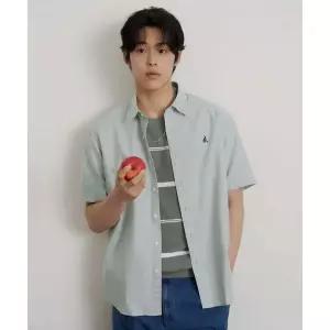 빈폴 BEANPOLE MEN 옥스퍼드 반소매 셔츠 - 카키 BC6465C17H 162565