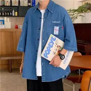 반팔셔츠 남성의류 티셔츠 2컬러 데일리패션 남성 데님 패션의류