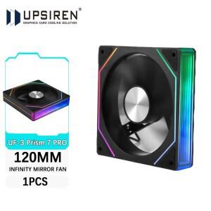 UPSIREN UF-3 Prism 7 PRO 컴퓨터 케이스 냉각 팬  양면 풀 렌즈  12CM ARGB 마더보드 동기화  CD 패턴 축