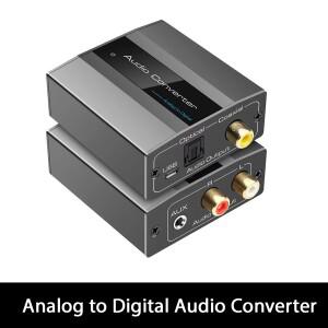 광케이블 오디오 디지털 Toslink 및 동축 어댑터 3.5mm 사용하여 광학으로의 아날로그-디지털 변환기