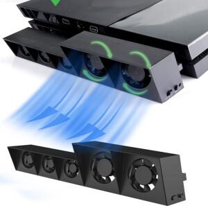 SONY호환 플스호환에 적합한 냉각 팬  USB 외부 터보 온도 제어 쿨러 팬(팬 5개 포함)  조정 가능 팬 속도