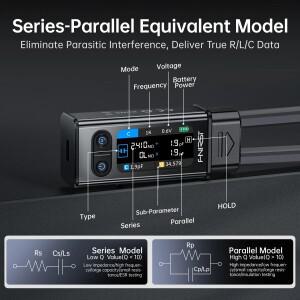 FNIRSI LCR-ST2 미니 소형 스마트 핀셋  30V 전압 및 100kHz 주파수 부품 테스터  듀얼 모드 고정밀 측정