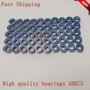 5X11X4 50피스 MR115 2RS ABEC3 파란색 고무 씰 베어링 5x11x4mm 모델 전동