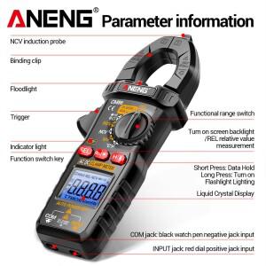 NCV 전압 감지 전기공 도구 AC/DC 600A CM86 클램프 미터 전류 다이오드 전문가용 디지털 멀티미터