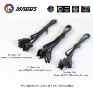 Phanteks M/B RGB 동기화 어댑터 케이블  JST 헤더 전송-4 핀  3 암-수 연장