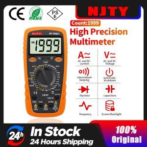 NJTY GY9905T 디지털 멀티미터는 AC 및 DC 전압 모두에 대해 MAX 2000V를 측정하며 2KV의 에 적합합니다.