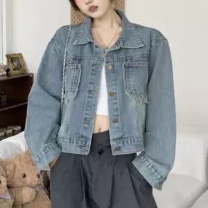 포켓 여성청자켓 박시청자켓 루즈핏데님자켓 여성 여자데님자켓