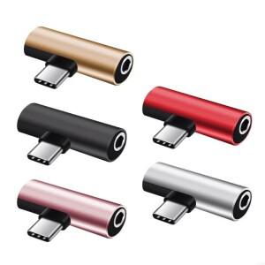 XX9A USB C-Aux-오디오 동글 변환기 C-3.5mm 이어폰 잭 충전기 어댑터