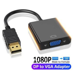 DisplayPort DP-VGA 어댑터 케이블 노트북 프로젝터 용 디스플레이 포트 DTV HDVD DP 남성-VGA 여성 변환기