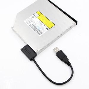 35CM USB 어댑터 PC 6P 7P CD DVD Rom SATA to 2.0 변환기 노트북 용 슬림 라인 Sata 13 핀 드라이브 케이