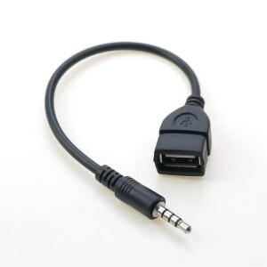 1-10피스 3.5mm 자동차 AUX 오디오 케이블 USB 전자 놀이 음악 헤드폰 변환기