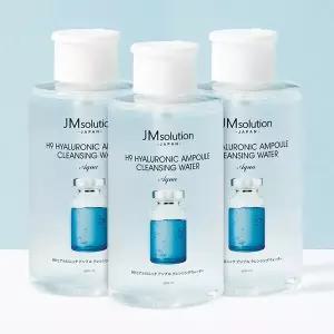 필수뷰티 제이엠솔루션 재팬 H9 히아루로닉 앰플 클렌징 워터 아쿠아 500ml x 3개