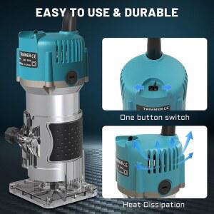 루터기 전기 트리머 목공 800W 30000RPM 목재 라우터 기계 파워 밀링 조각 툴 핸드