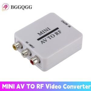 미니 소형 RCA AV CVSB-RF 비디오 어댑터 변환기 HD 컨버터 박스 67.25/61.25MHz AV-RF 스케일러 TV 스위처