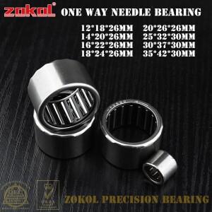 ZOKOL 1/50피스 HFL1226 HFL2530 HFL3030 그려진 컵 클러치 편도 니들 롤러 베어링