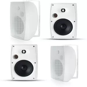 Herdio 6.5인치 800W 패시브 실외 스피커 유선 방수 양방향 벽걸이 파티오 풀 데크 현관 뒷마당 실내