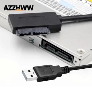 SATA-USB 케이블 SATA 7+6핀 13핀 어댑터 컨버터 노트북 광학 드라이브 CD/DVD ROM 슬림라인 USB-SATA