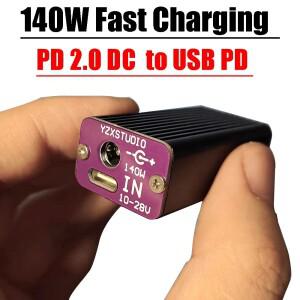 TYPE-C USB 차량용 충전기 데스크 어댑터  140W PD 고속 컨버터  SuperVOO C65W SCP  12V 24V DC to 노트북