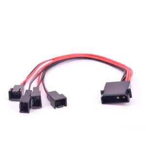 12v IDE 수 포트-3Pin 전원 팬 케이블 몰렉스 D 플러그-4 가지 방법 3 핀 쿨러 Y 분배기 냉각 공급 장치 22