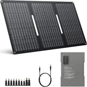 ENOFLO 30W 태양광 패널 충전기 YT30 접이식 IP65 방수 QC3.0 USB 및 DC 출력 10 커넥터 24 고효율 야외