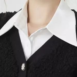 빅카라 가벼운 페이크 데일리 레이어드 패션 깔끔한 디자인 니트 스타일 맨투맨 캐주얼 코디
