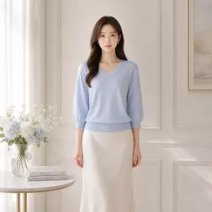 지고트 JR5E1PO533브이넥 풀오버 니트 1089544