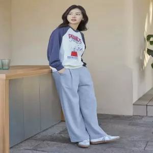 탑텐 여성 소프트 테리 턱 와이드 스웨트팬츠_MSG5PT2903 여 남성바지 5 5863551