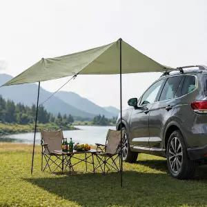 SUV 텐트 캠핑 액세서리를 위한 휴대용 차양 10피트 x 6.56인치 테일게이트 및 사이드 차량 쉘터 루프 랙