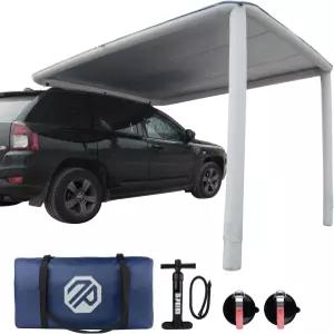 SUV 트럭 Rv 밴용 니판 자동차 차양 2분 퀵 셋업 차량 루프 랙 필요 없음 풍선 캠핑 선쉐이드 8.2 x 6.5