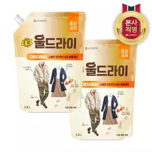 테크 울드라이 이염방지 니트 중성세제 울샴푸 옷감손상 보호 리필 1.3L 2개