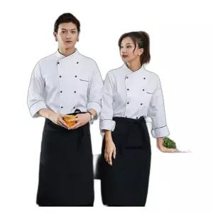 조리사복세트 긴팔 요리사복 작업복 주방복 남녀공용 식당