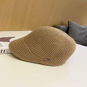 따뜻한 햇 승마모자 모자 나들이 니트 여성용 복고풍