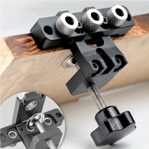 정밀 지그 Dowel Cam Jig 3 In 1 Dowelling 마스터 키트 목재 구멍 드릴링 가이드 DIY 작업을위한 목공 위