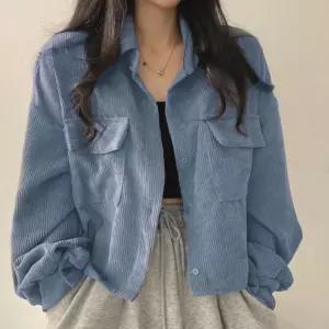 여성 가을 아우터 코듀로이 크롭자켓 골덴크롭남방
