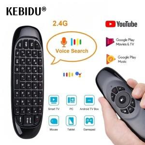 C120 RGB 7 백라이트 플라이 에어 마우스 자이로 센서 무선 2.4G RF 키보드 원격 제어 게임용 안드로이드