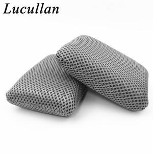 Lucullan 3 색 극세사 버그 스폰지 세차 용 울트라 소프트 메쉬 유리 페인트 더러운 청소