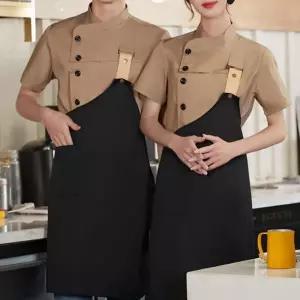 조리복 요리사 위생복 호텔 앞치마 반팔 작업복 주방 쉐프복