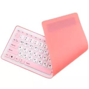 MBF 유선 롤 키보드, MBF-ROLL103 PK, 103키 핑크 USB